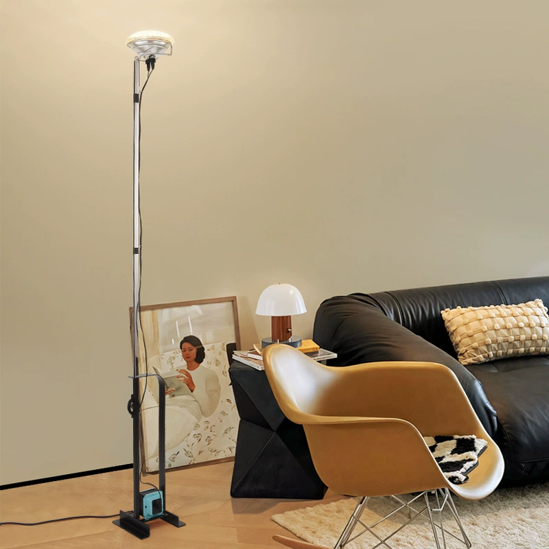 Nordic Modern Design Height Retractable Metal Simple Standing Lamp Living Room Bedroom Balcony Iron Floor Lamp