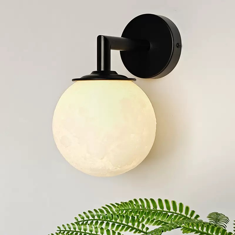 مصباح جداري على شكل قمر بتصميم كلاسيكي بسيط، لغرفة المعيشة والحمام والممرات وغرف النوم.