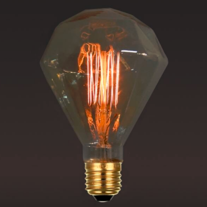 D95 Naayos na Diamond-shaped Edison Bulb para sa Panloob na Dekorasyon ng Ilaw