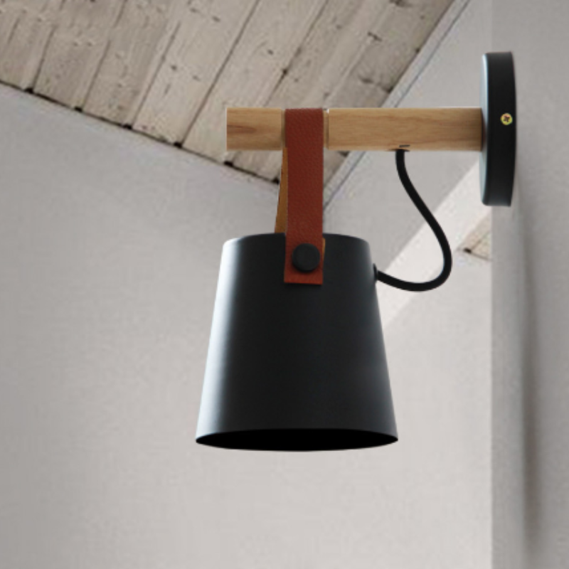 Nordic Style Belt Wall Lamp Simple Modern Iron Art Creative Personality Bedroom Bedside Aisle Lights