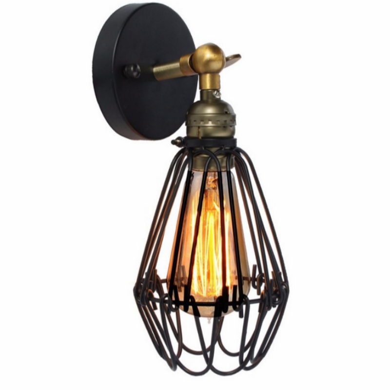 American Retro Loft Country Industrial Ironwork Restaurant Bar Corridor Wall Lamp