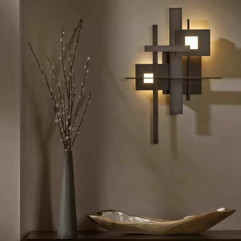 Nordycka lampa ścienne dekoracyjna z metalu w stylu vintage, do wnętrza domowego – lampka ścienna w stylu industrialnym do salonu, domu lub hotelu