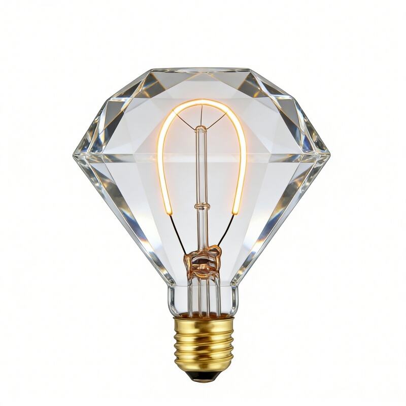 D95 Malinaw na Malambot na Filament na LED na Bombilya na May Hugis na Diamond para sa Dekorasyon ng Pagkakalight