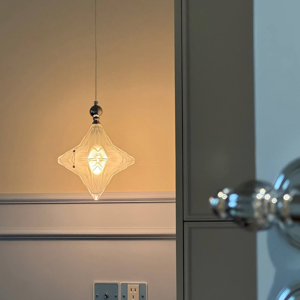 French Bauhaus star glass chandelier for entrance bedroom headboard