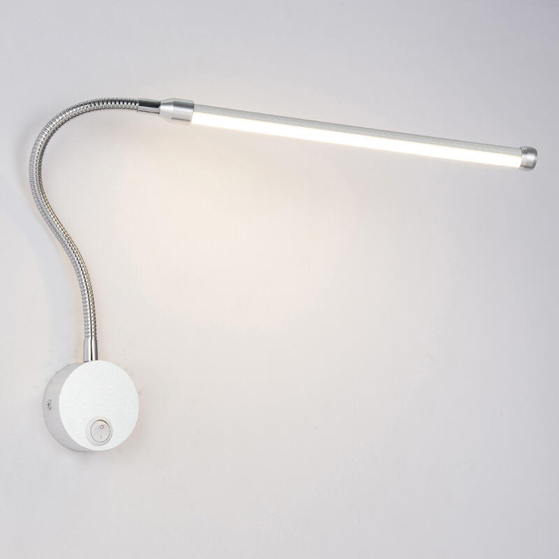 Fashion Minimalist Design 360 Degree Rotating 6W Silver Black Book Reading Wall Lamp