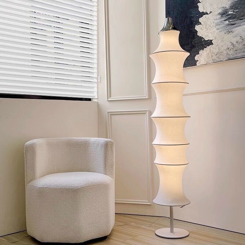Modern PE 4/5/6 Layer LED Floor Lamp with Foot Switch for Living Room Bedroom