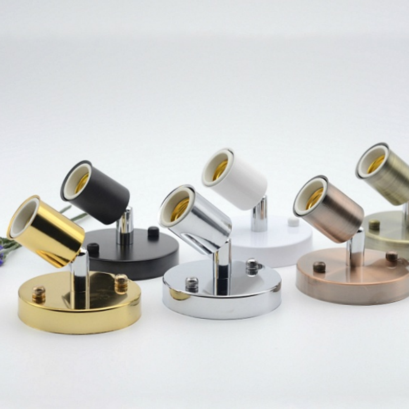 Adjustable na Ceramic na Core na Lamp Holder para sa E26/E27 kasama ang 100mm na Ceiling Rose