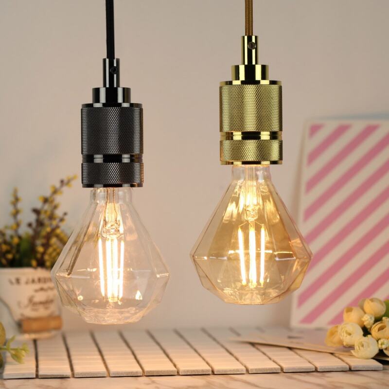 Bombilla LED de filamento en forma de diamante D95/D125 para iluminación decorativa interior y exterior