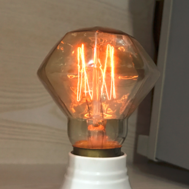 Diamond-shaped na Edison Bulb na D60 para sa Panloob na Dekorasyon at Pagkakailluminado