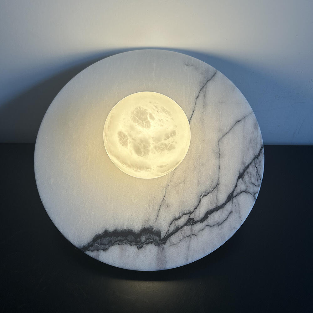 Луксузна мраморска база Алабастар Стенски монтирана лампа Домове ентеријерне декорације Водећи мраморски сконце