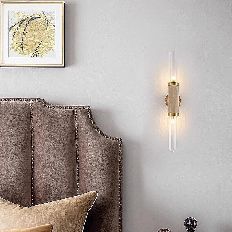 Modern Warm White Copper Body Bedroom and Living Room Indoor Wall Sconces