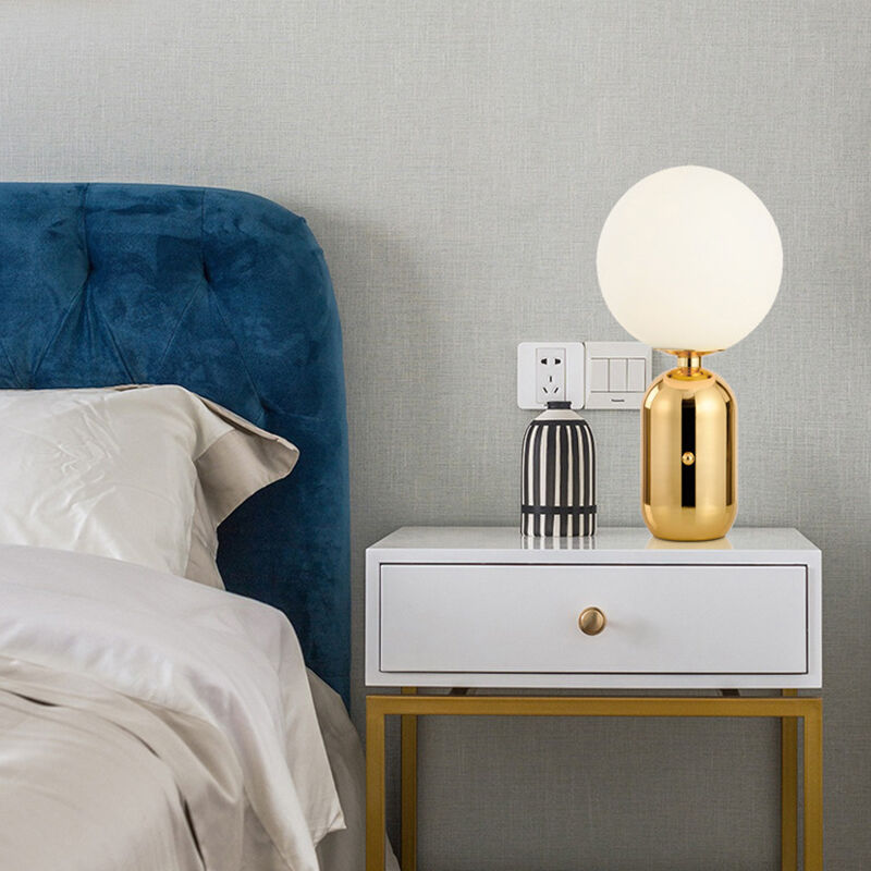 Dining Room Bedroom Modern Luxury LED Round Metal Dimmable Indoor Table Lamp