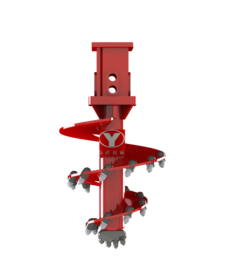 Ground Auger Drill – Heavy-Duty Soil Drilling Machine with Steel Flight Auger Bits for Foundation Work, Planting