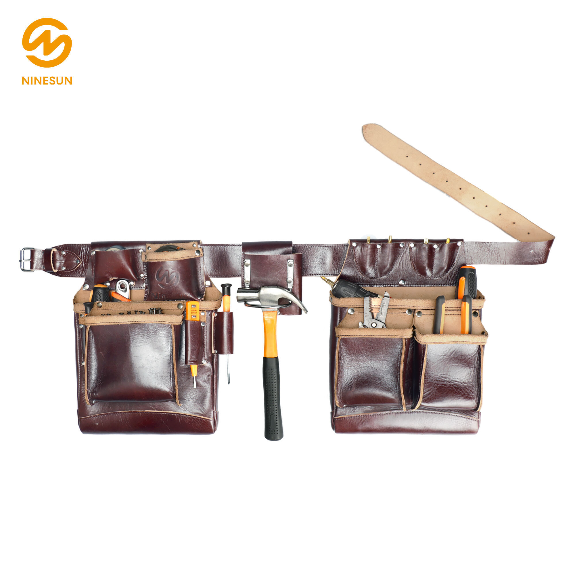 Tool Belt Bag BB-301-LE-BN in Leather Brown