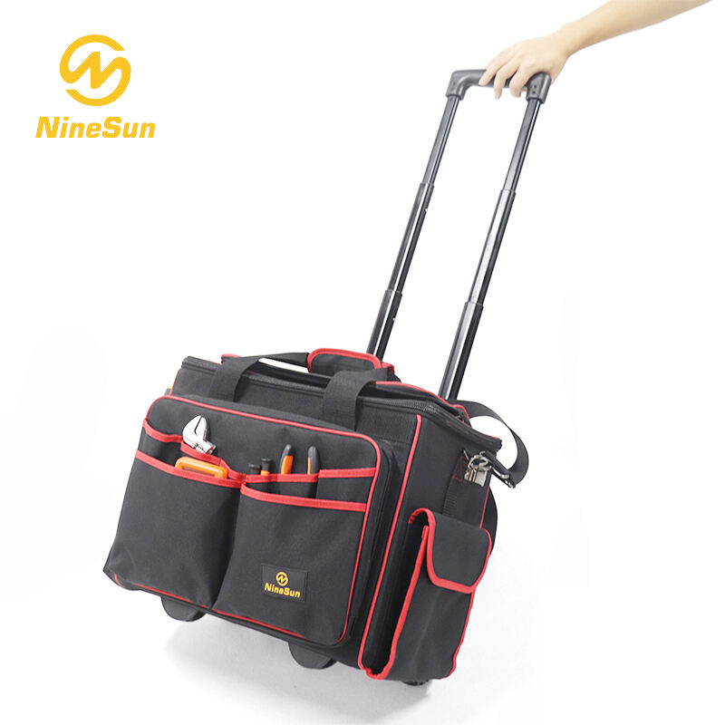 Borsa per Carrello SB-103-NL-BLK.RD in Nylon Nero/Rosso