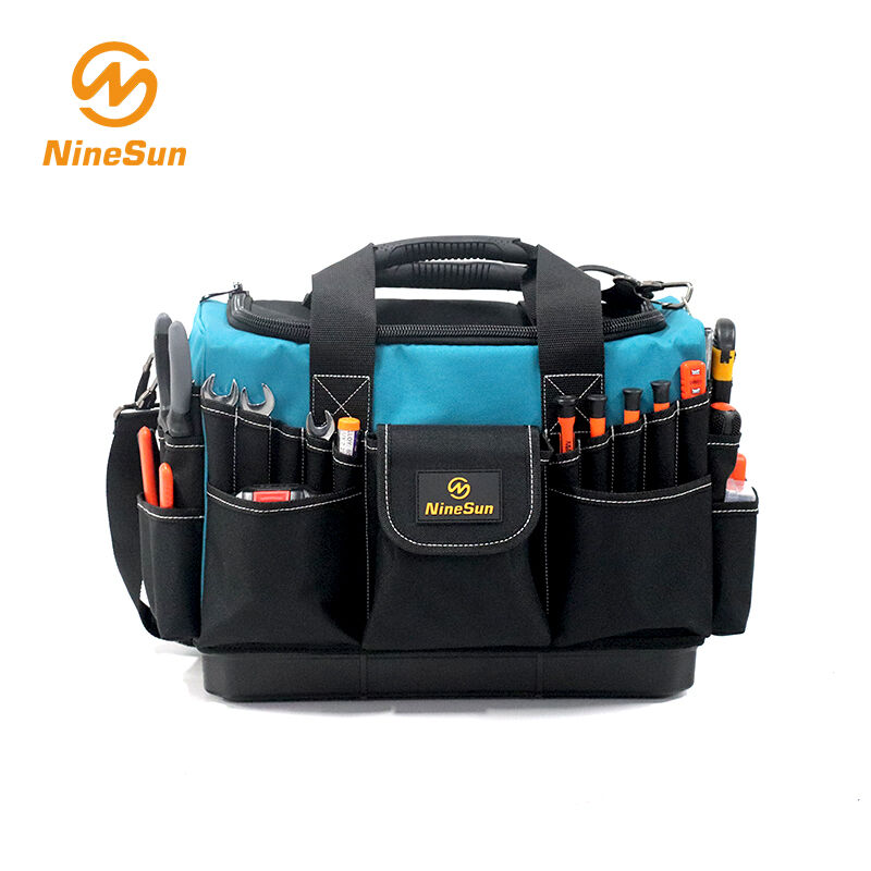 TB-111-NL-BK.GN Tool Tote Bag in Nylon Black/Green Color with shoulder strap