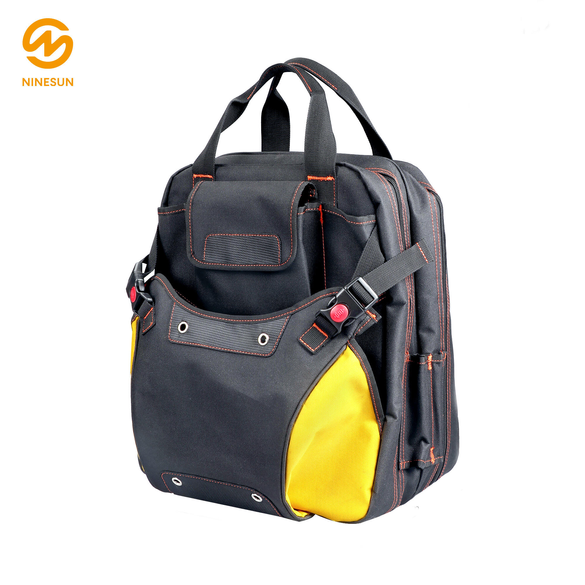 Tool Backpack BP-102-NL-BK.YW in Nylon Black Yellow