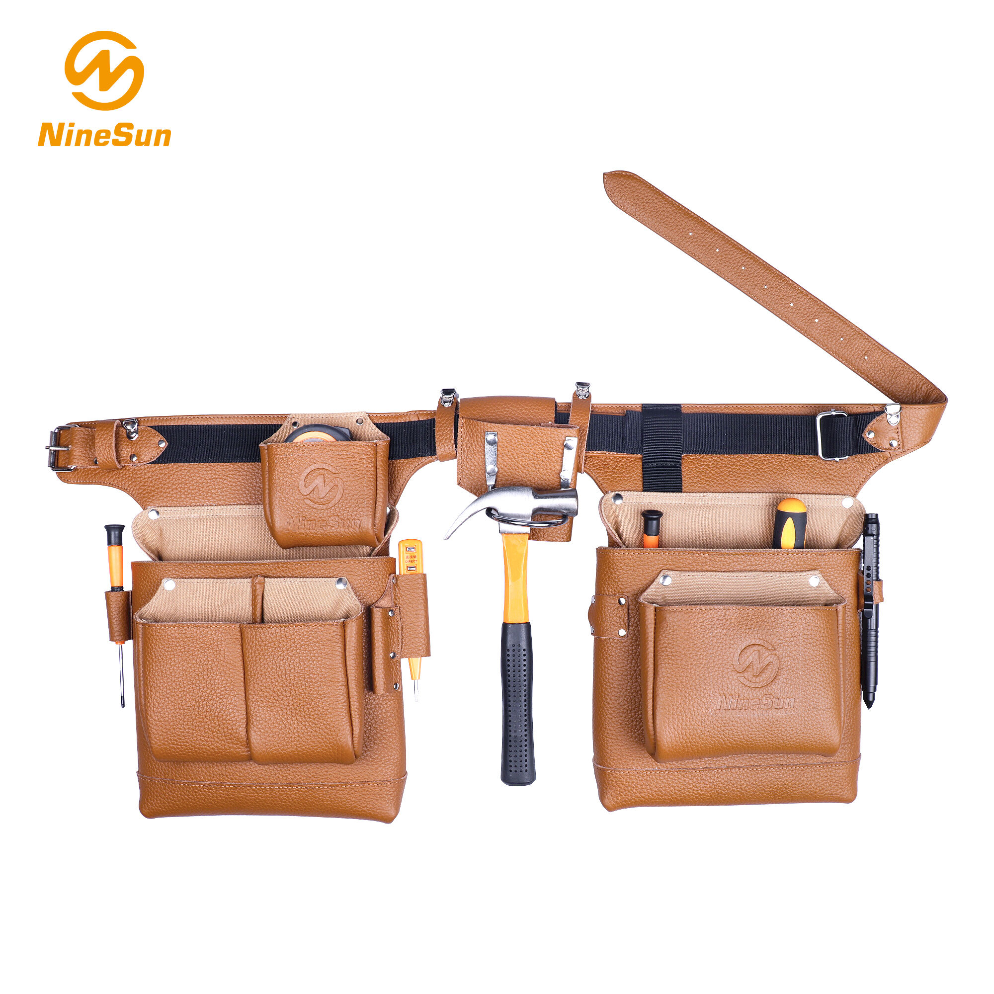 Tool Belt Bag BB-302-LE-BN in Leather Brown