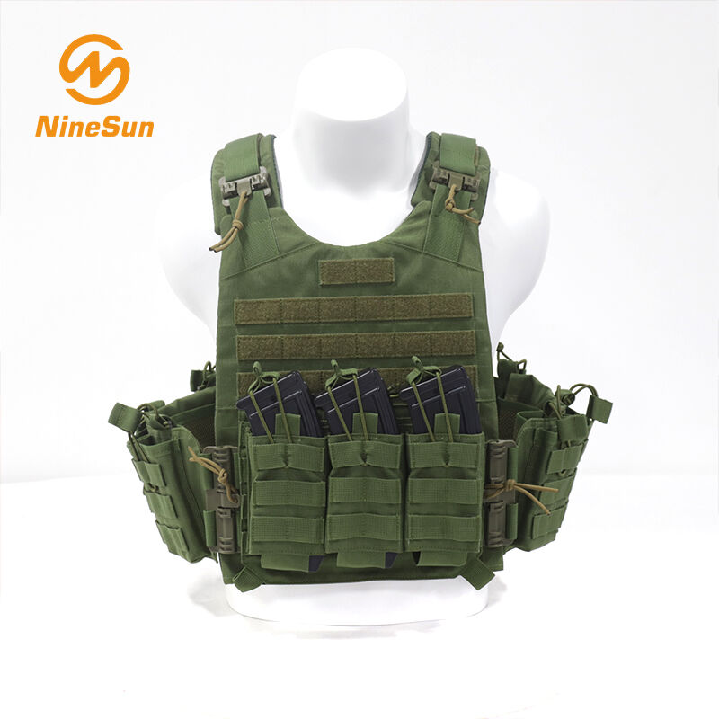 TcV-105-BL-GN Tactical Vest in Nylon Green Color