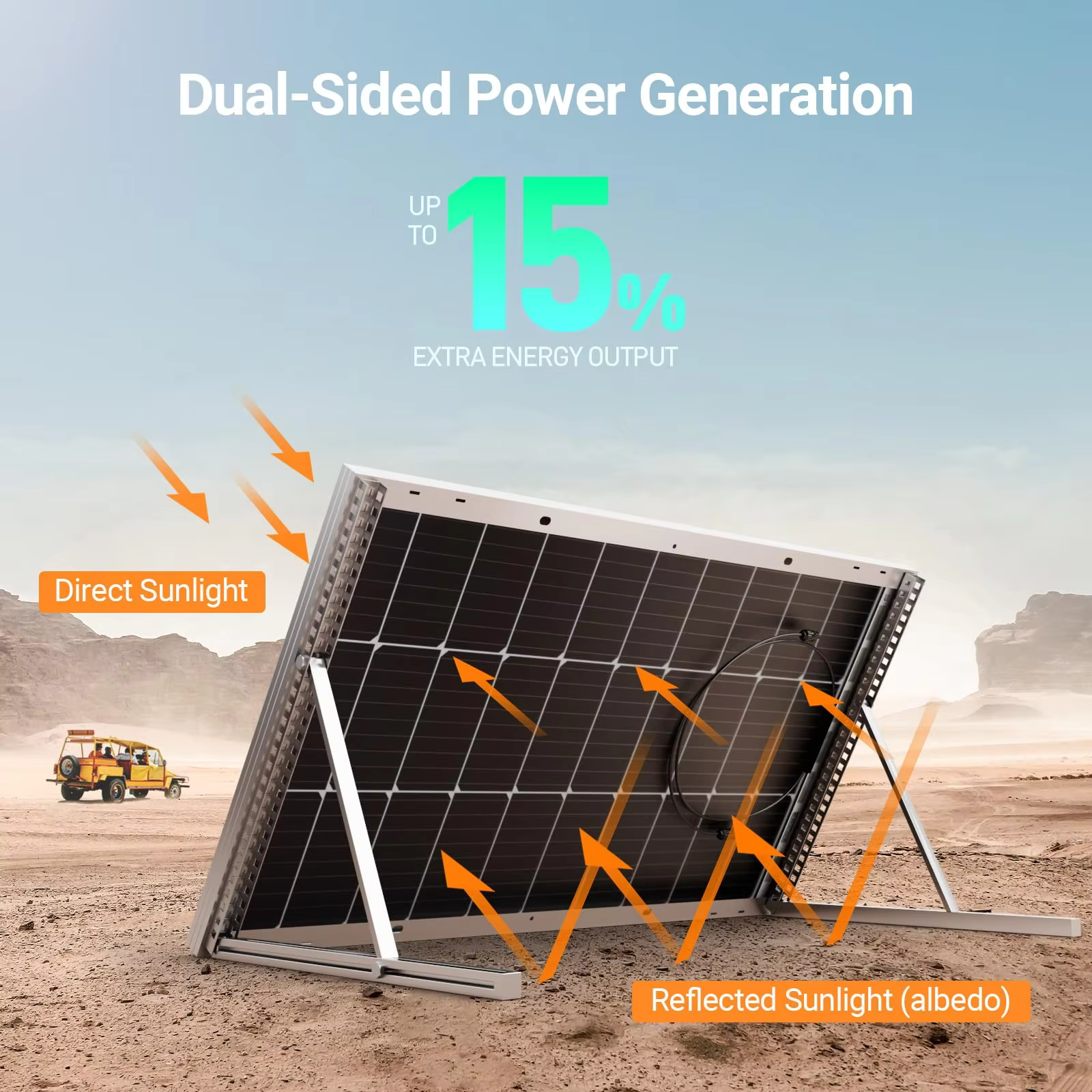 Avcon 550W Bifacial Balcony Solar Panel Topcon Module Solar System