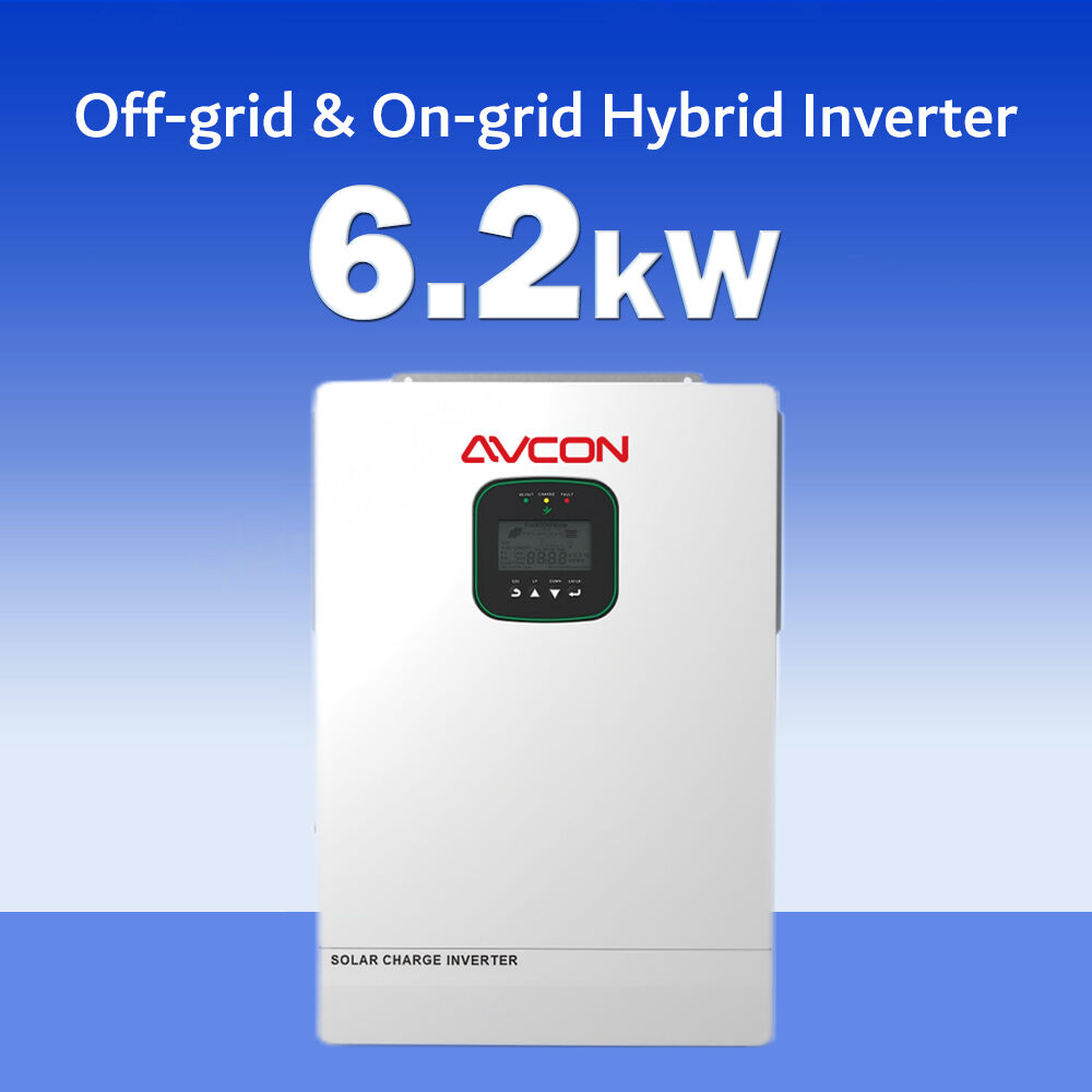 Avcon Solar inverter hybrid inverter 6000w on grid and off grid 6.2kw solar system with battery solar power