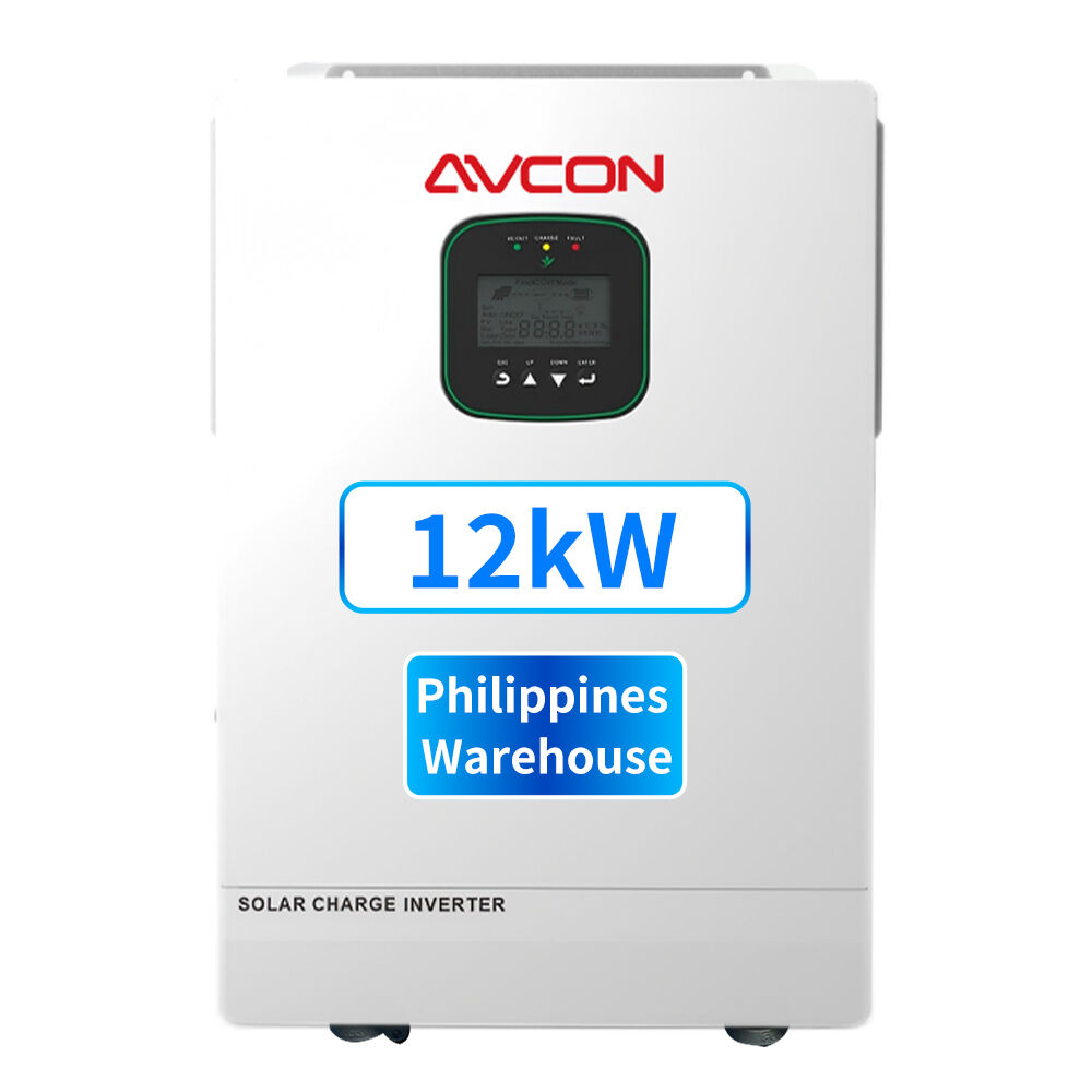 Avcon Solar system inverter 12kw hybrid off grid on grid 1000w home energy storage system with solar panel lithium battery