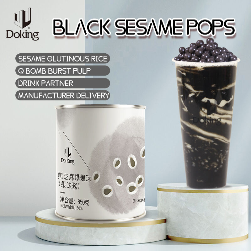 Black Seasame Popping Boba