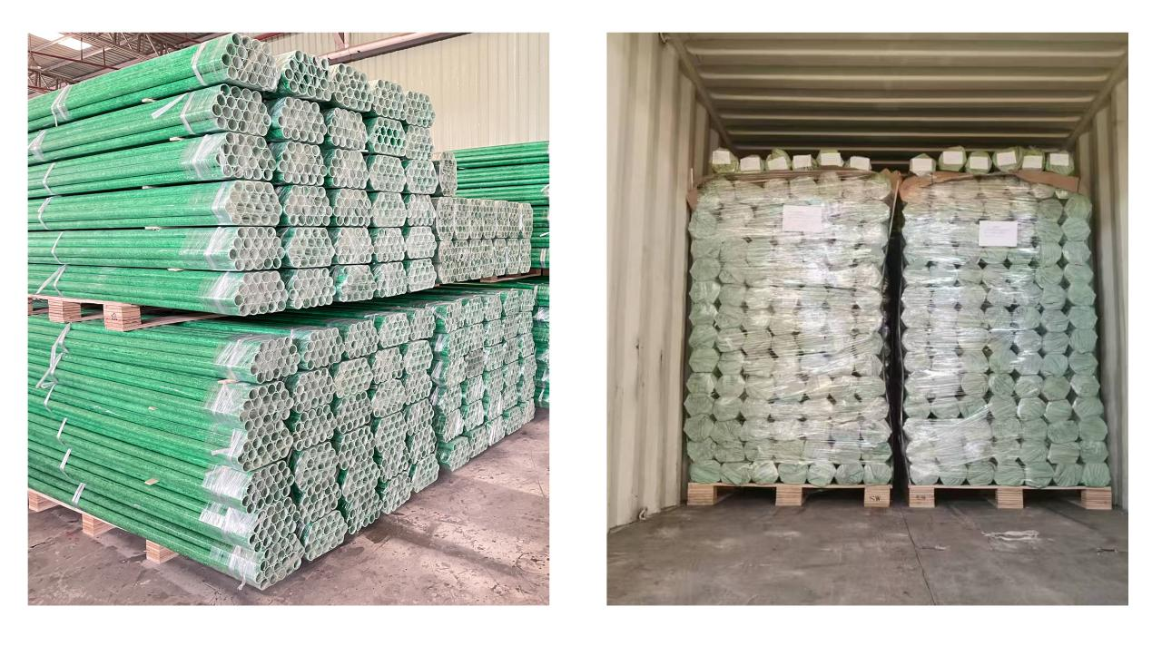 Bulk fiberglass stakes manufacturer workshop with ready-to-ship inventory for export.png