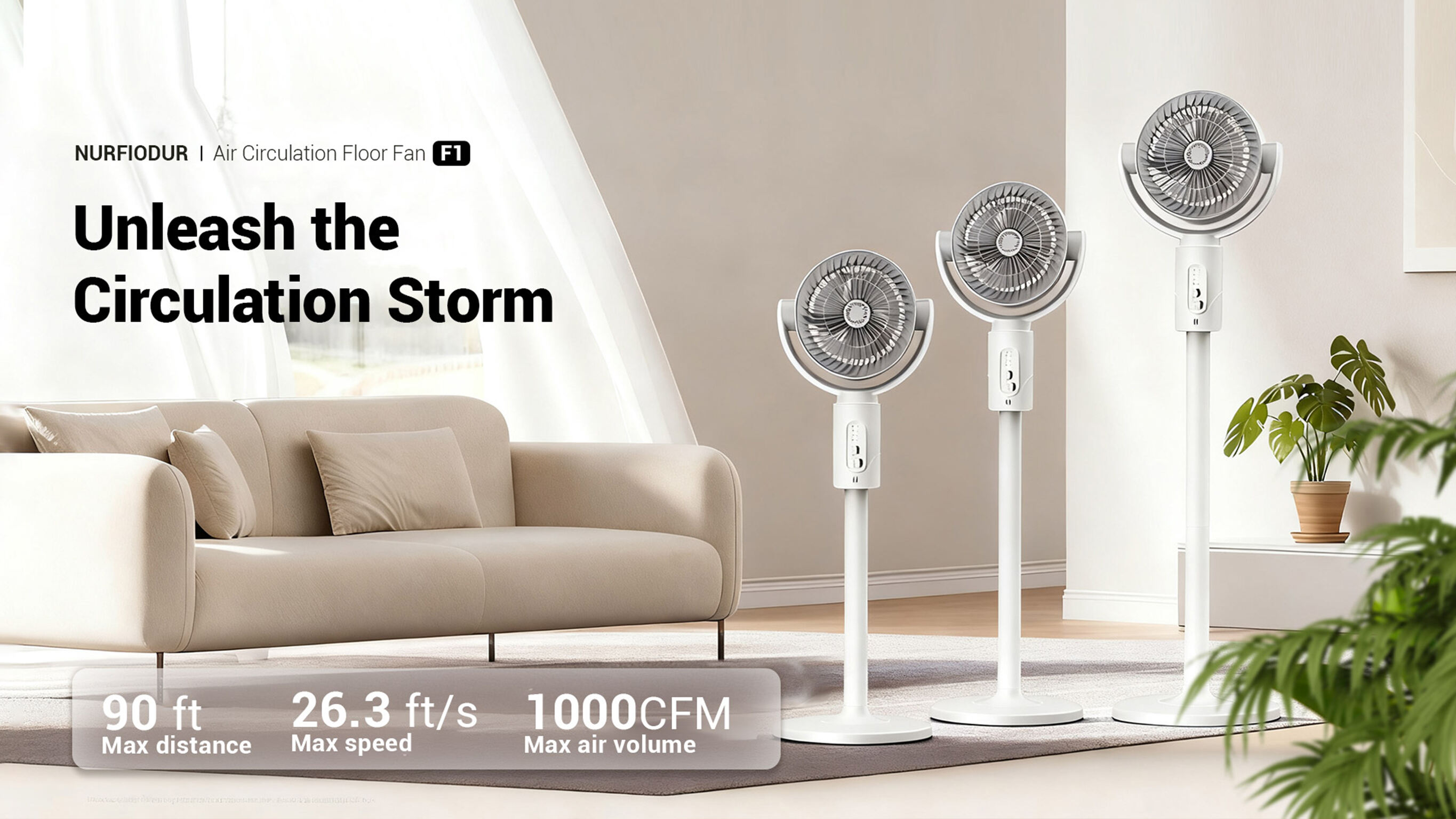 A New Summer Experience: Adjustable Floor Fan