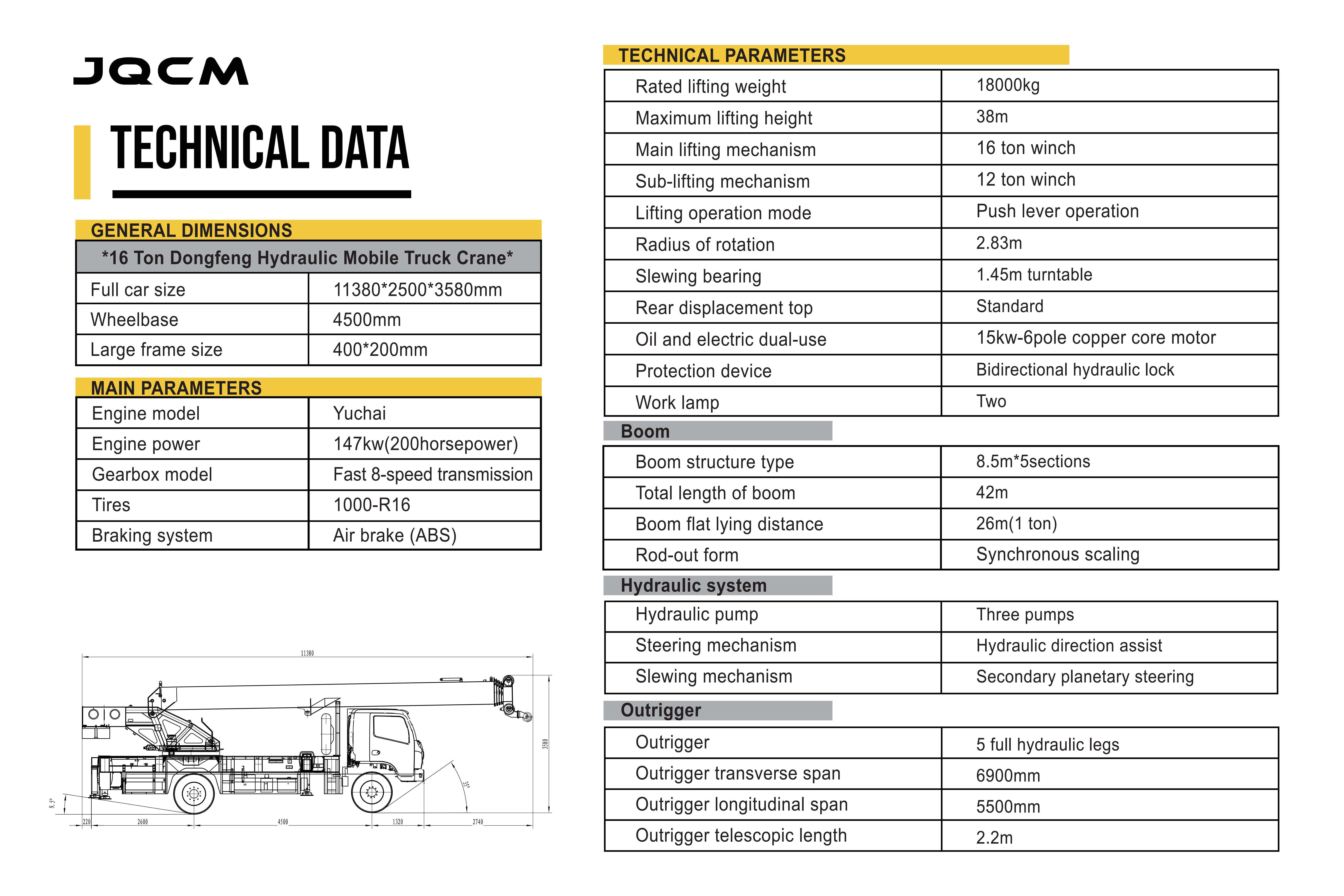 16Ton Truck Crane