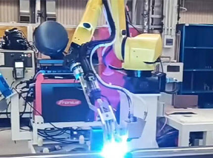 How does the laser weld tracking system integrate with existing welding equipment