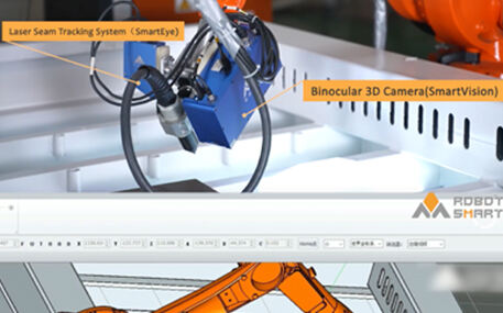 Free-Teach Robotic Cutting Workstation Display(SmartVision-3D Binocular Camera+OLP Software) g