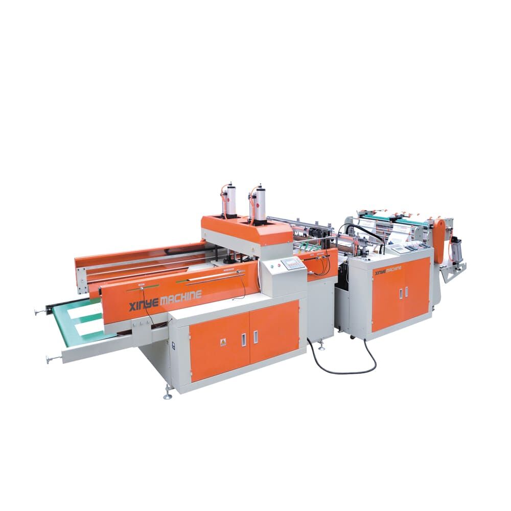 Full Automatic Double Lines High Speed Plastic T-shirt Bag Making Machine