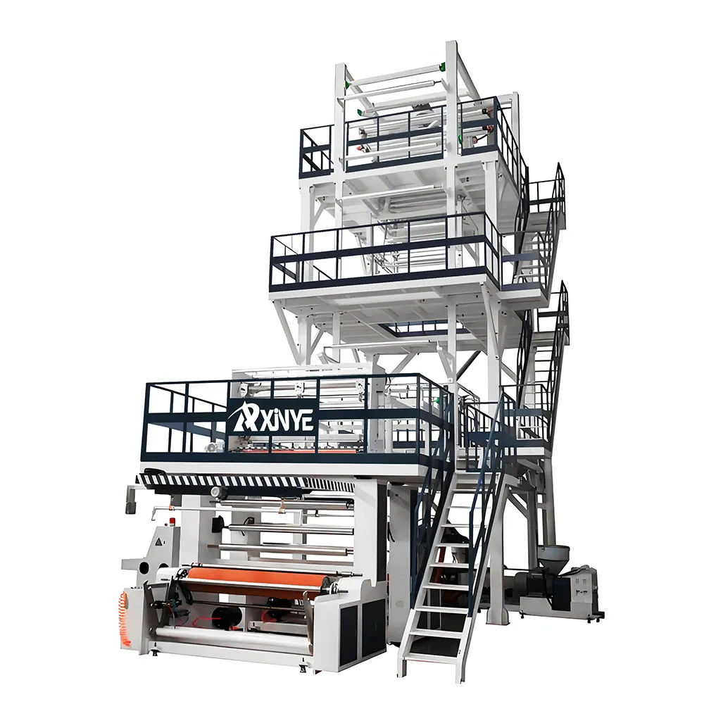 High Output Film Blowing Machine — Two-Color Striped Film Extrusion Line