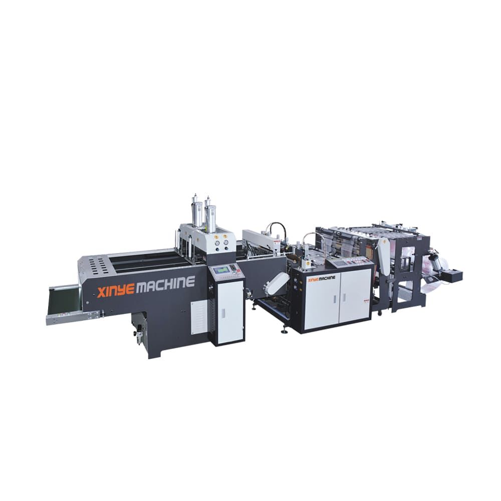 Full Automatic Double Lines Super High Speed Plastic T-shirt Bag Making Machine