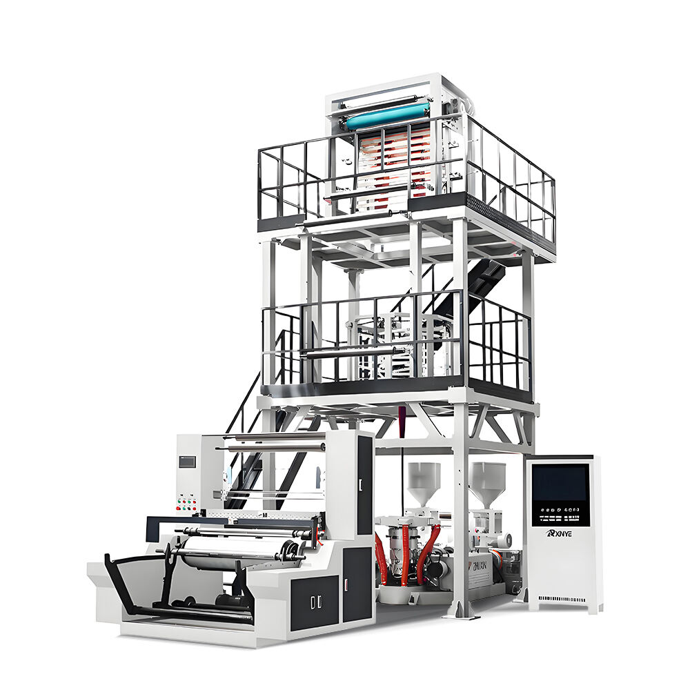Twee Lagen Co-extruderende Rotatie Stervormige Kop Film Blowing Machine Set