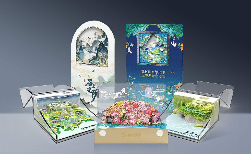 Corporate Brand Paper Sculpture Stationery Program