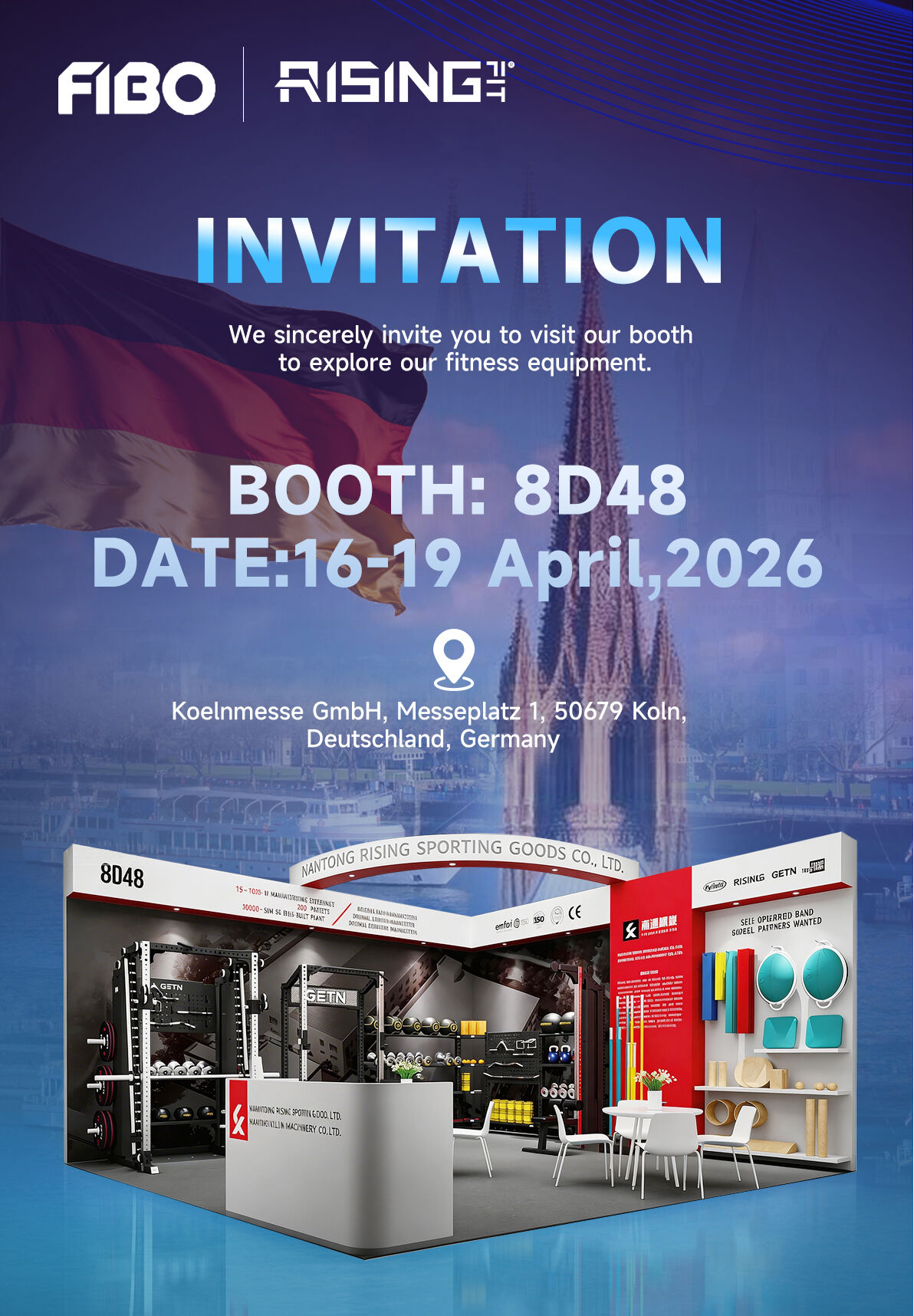 Company News | FIBO Cologne 2026: Invitation to Visit RISING Booth 8D48