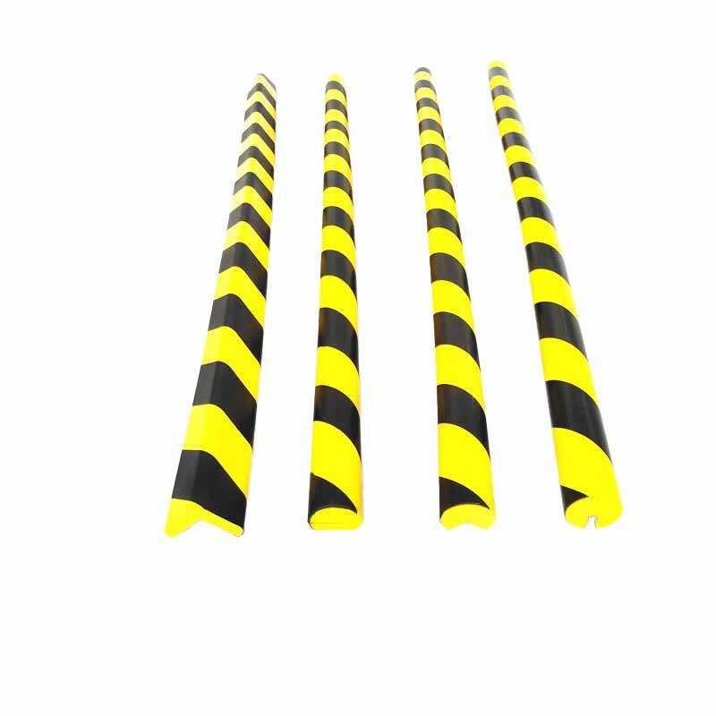 Qo'shimcha qo'ramli Anti Shock Safety Yellow Black Ogozli Xavfli PU Foam Pads Deyor himoyalari uchun Ko'nerRadius Guard