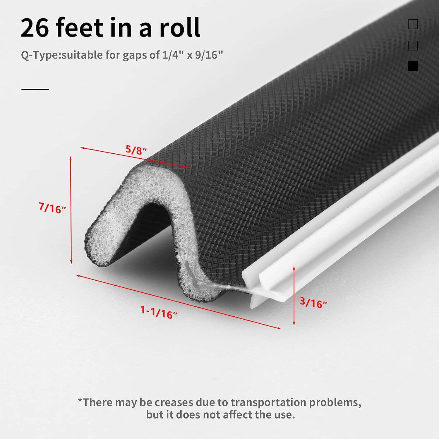 PU Foam Sponge Weather Stripping Soundproof Sound Insulation Wooden Door Sealing Anti-collision Strip Wood Door Gap Prevention