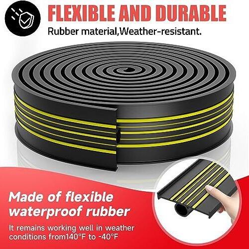 Universal Garage Door Sealing Strip Bottom Weather Stripping Rubber Strip Pre Drilled Aluminum Track Fastener Base Kit
