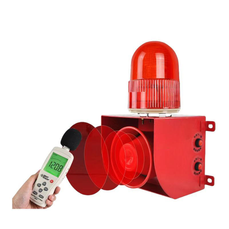 High decibel voice alarm Waterproof IP67 120DB 25W Multi functional industrial sound and light forklift crane voice alarm Visual Alarm System 