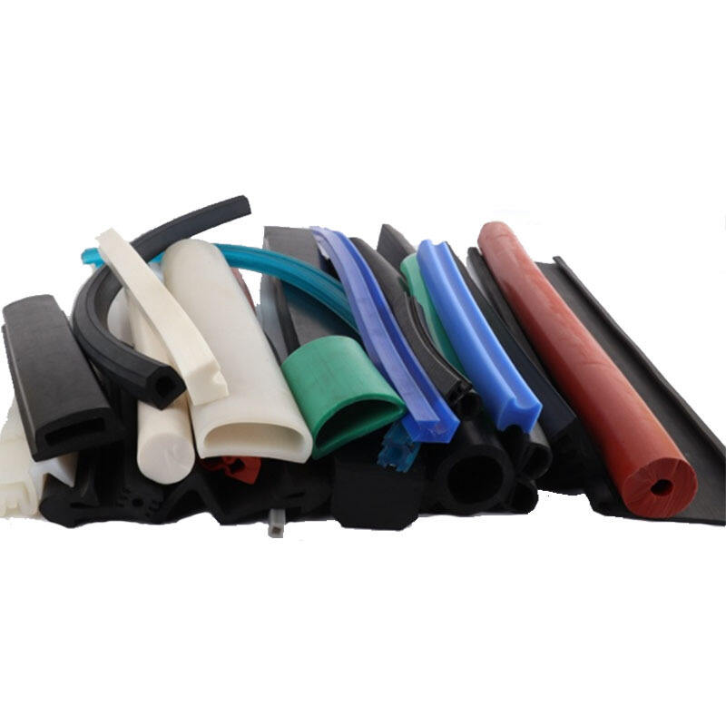 Manufacturer Customized High Temperature Resistant D Shaped Silicone Sealing Strip EPDM Rubber Anti Collision Extruded Strip Processing
