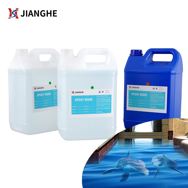 Self Leveling Crystal Clear Marble Stone Epoxy Floor Coating