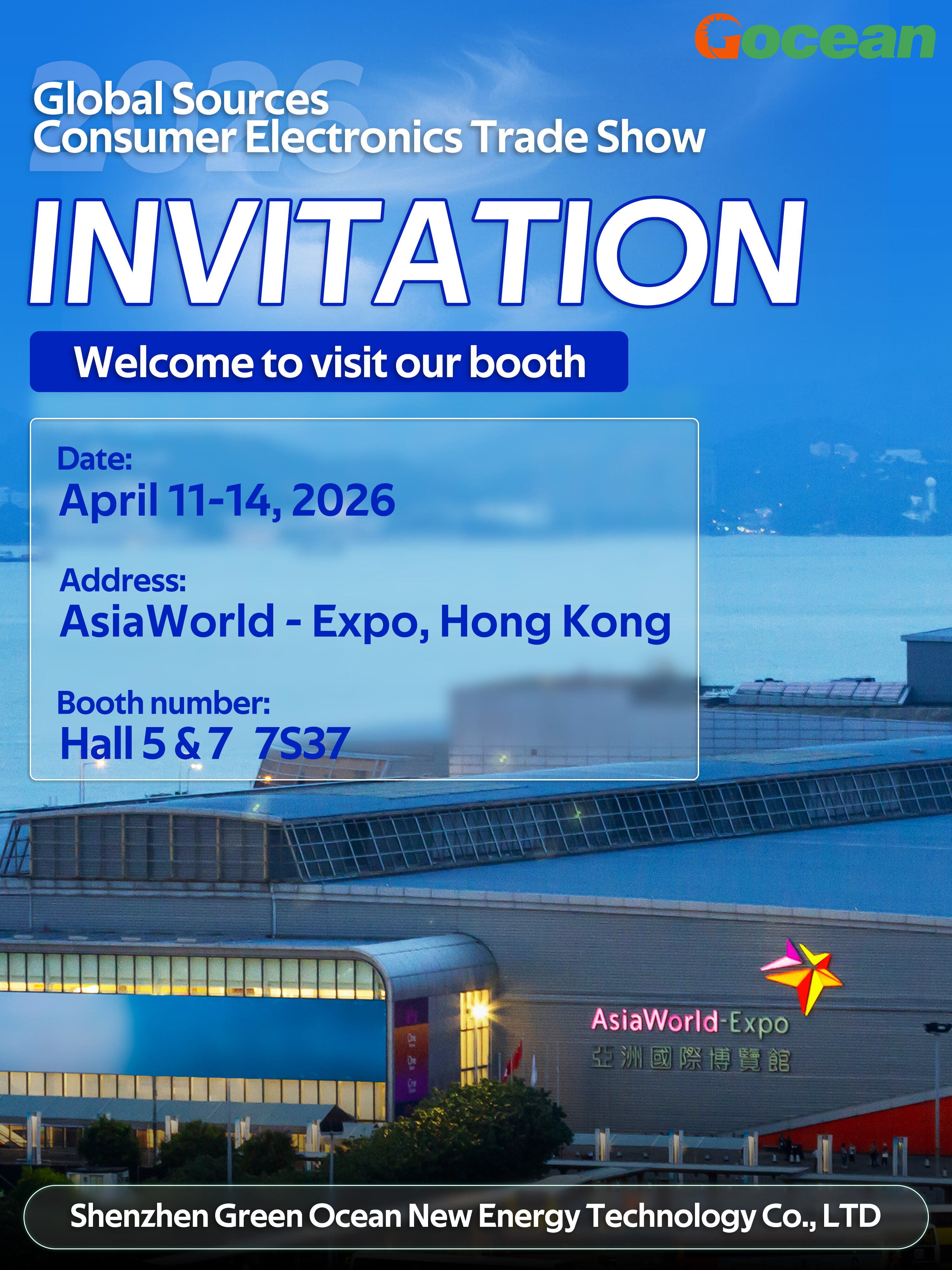 Gocean to Participate in Global Sources Exhibitions Hong Kong in April 2026: Reliable EV Charger Solutions for the Global Market