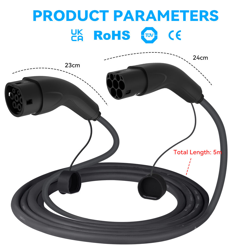 X2 Eurostandard TUV-Certified Double Gun Charging Cable (Short Style ...