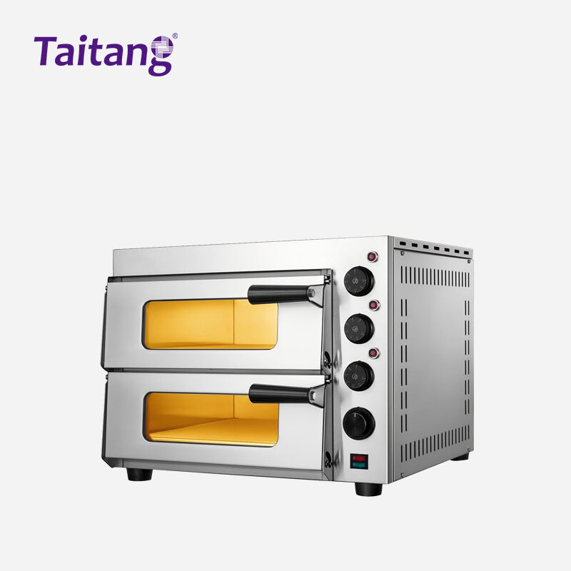 Hotel Restaurant Kitchen Equipment Commercial Double Deck High-Capacity Electric Pizza Oven