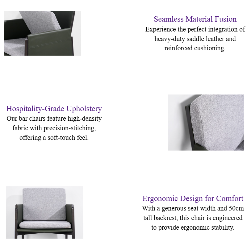 Luxury Modern Bar Chair Carbon Steel & Saddle Leather Lounge Seating for Boutique Hotels.png