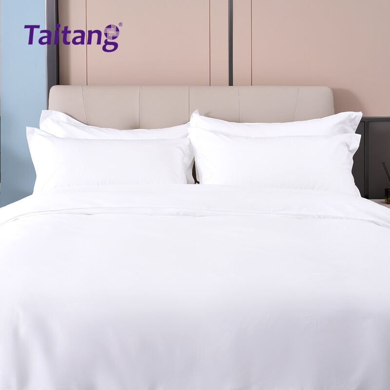 1.2m Twin Bed Luxury Hotel Bedding Sets 300T Combed Cotton Satin Hotel Suite Bedding Wholesale