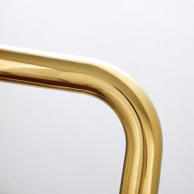 XL Luxury Mirror Gold Platform Luggage Cart Heavy-Duty Four-Wheel Bellman Trolley